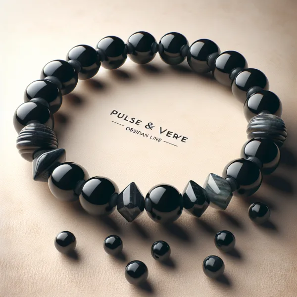Obsidian Line Bracelet